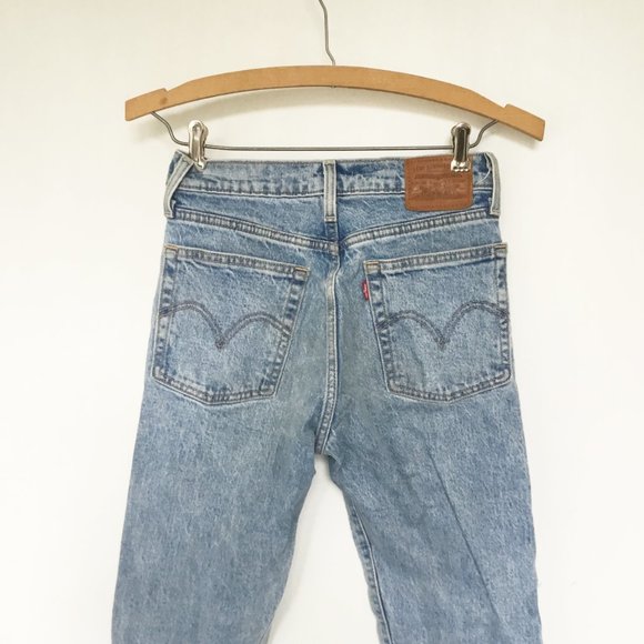 Levi's Premium Wedgie Blue Denim Jeans Pants Size 24 - Picture 5 of 13